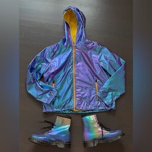 ASHLEY by 26 INTERNATIONAL Sunrise
Collection Iridescent Jacket Zip Up Medium